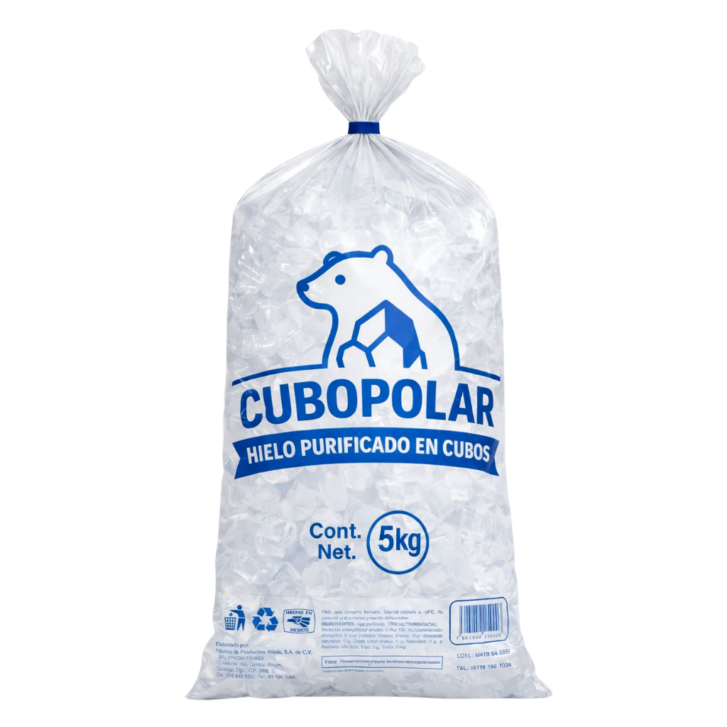 Bolsa de hielo purificado CUBOPOLAR 5kg